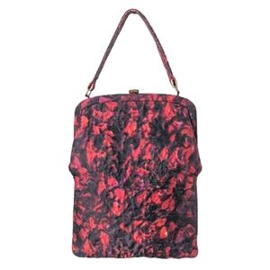 vintage 60's floral fabric handbag